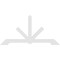 Ekena Millwork Vanguard Architectural Grade PVC Gable Bracket, 108"W x 54"H x 2"D x 6"F, 12/12 Pitch GBP108X54X0206VAN00 - alternate 3